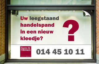 Hillewaere gaat leegstand te lijf met WIT-stickeractie