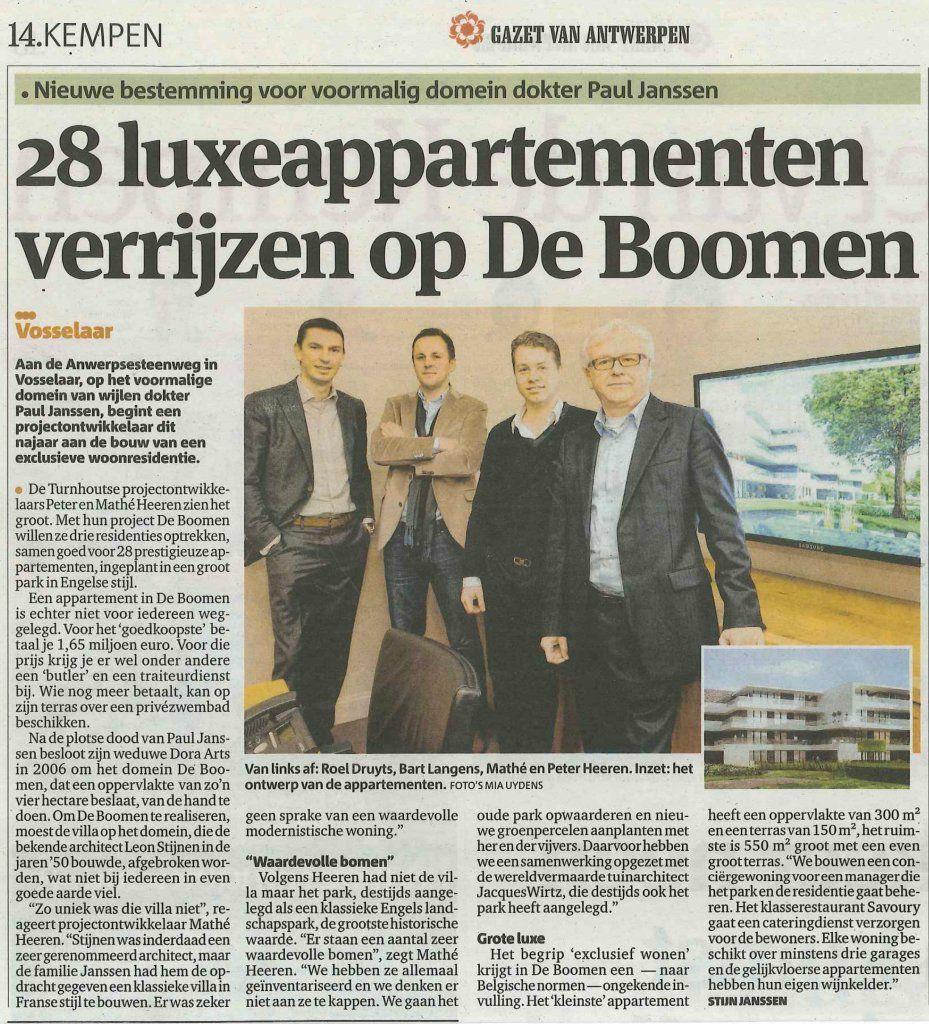28 luxeappartementen verrijzen op De Boomen te Vosselaar
