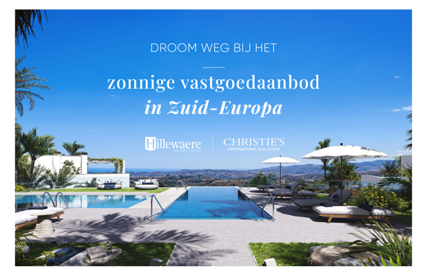 Droom weg bij het zonnige vastgoedaanbod in Zuid-Europa