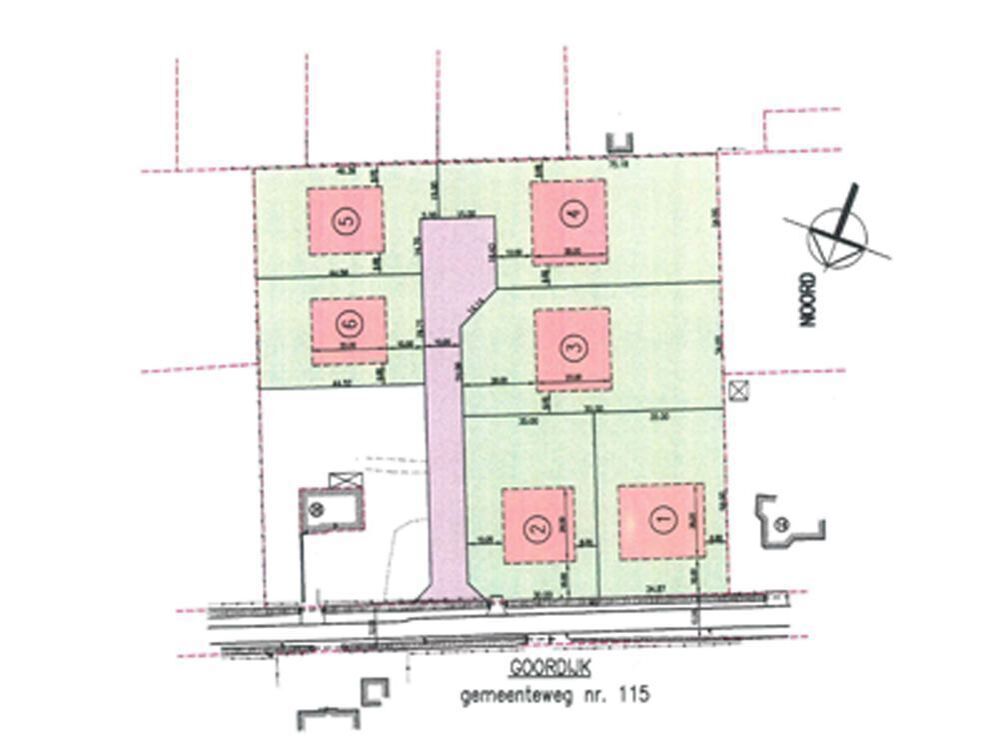 Rustig gelegen residentiële verkaveling met 6 percelen