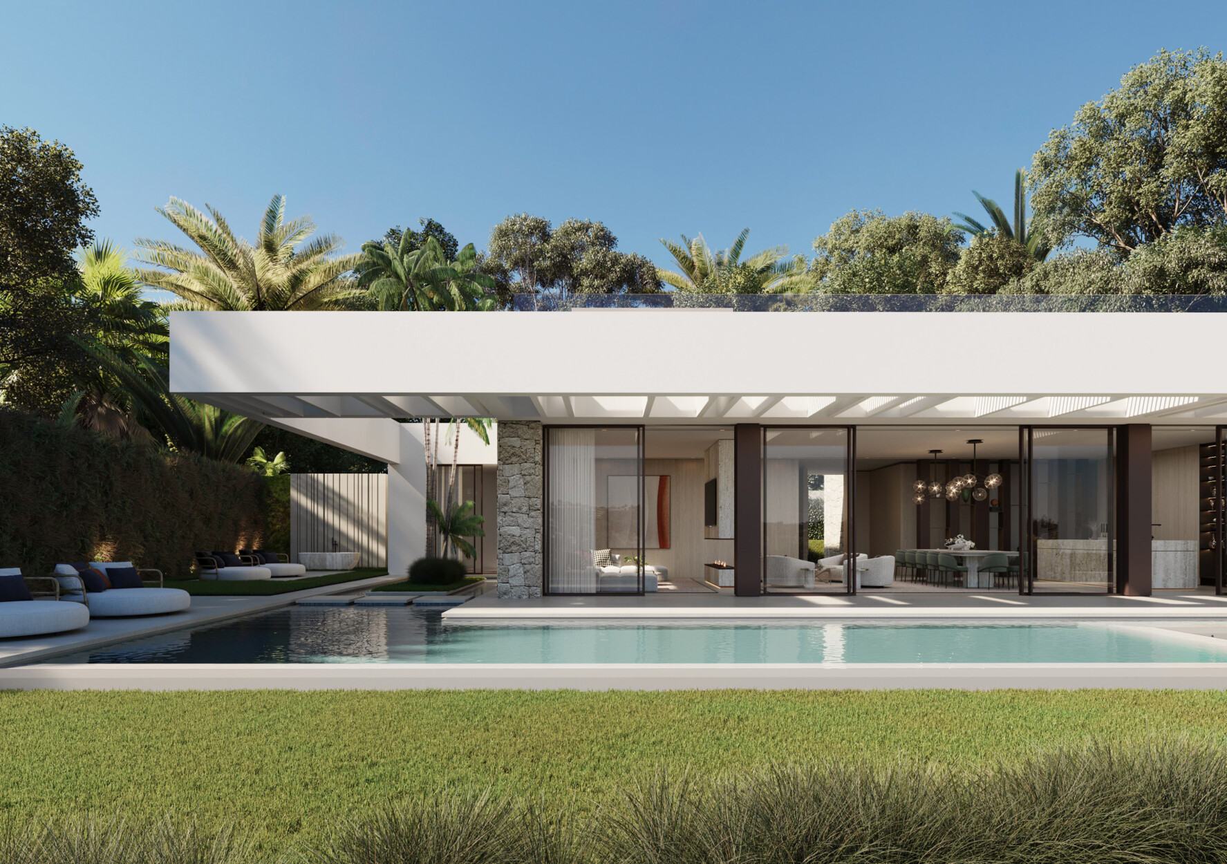 Moderne en verfijnde eerstelijns golfvilla in Nueva Andalucia