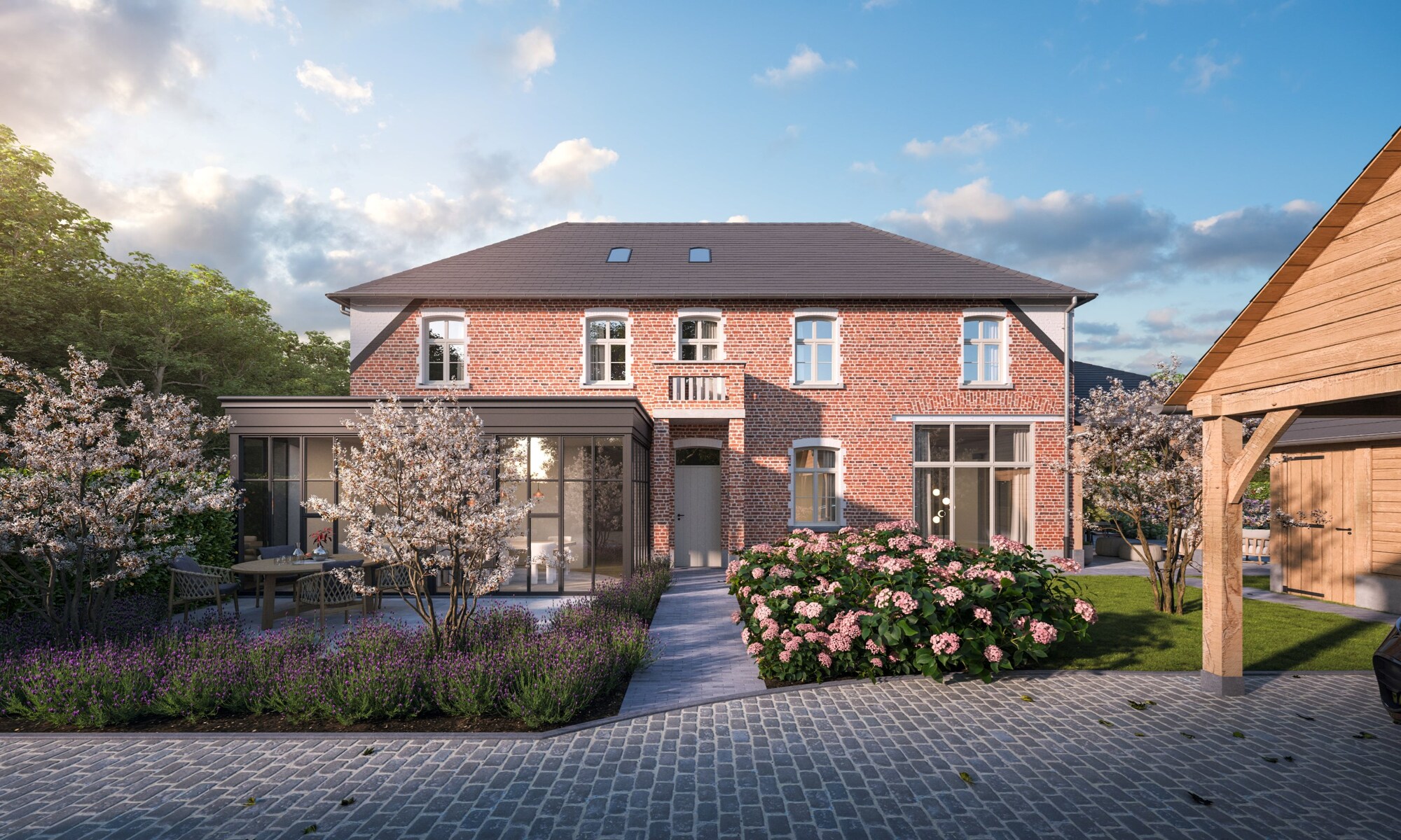 Uniek landhuis in casco winddichte staat op een terrein van 1158m²  gelegen te Herk-De-Stad.