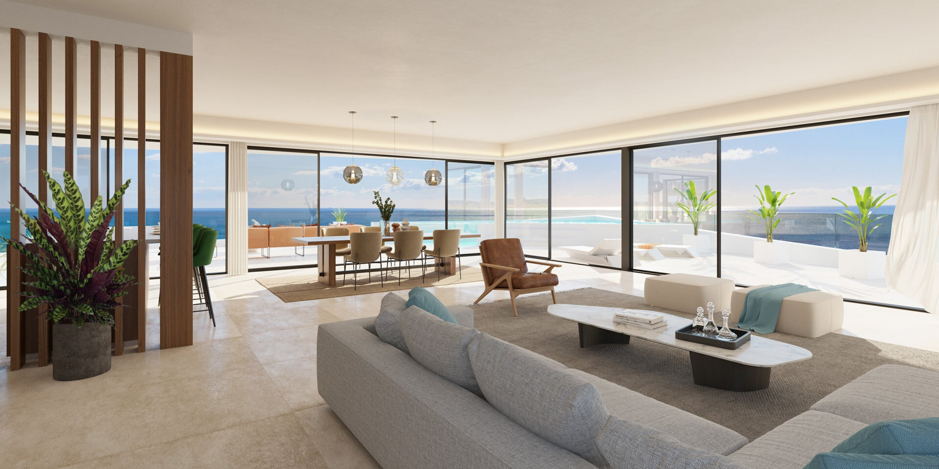 Penthouse met zwembad en zeezicht in El Higuerón, Fuengirola