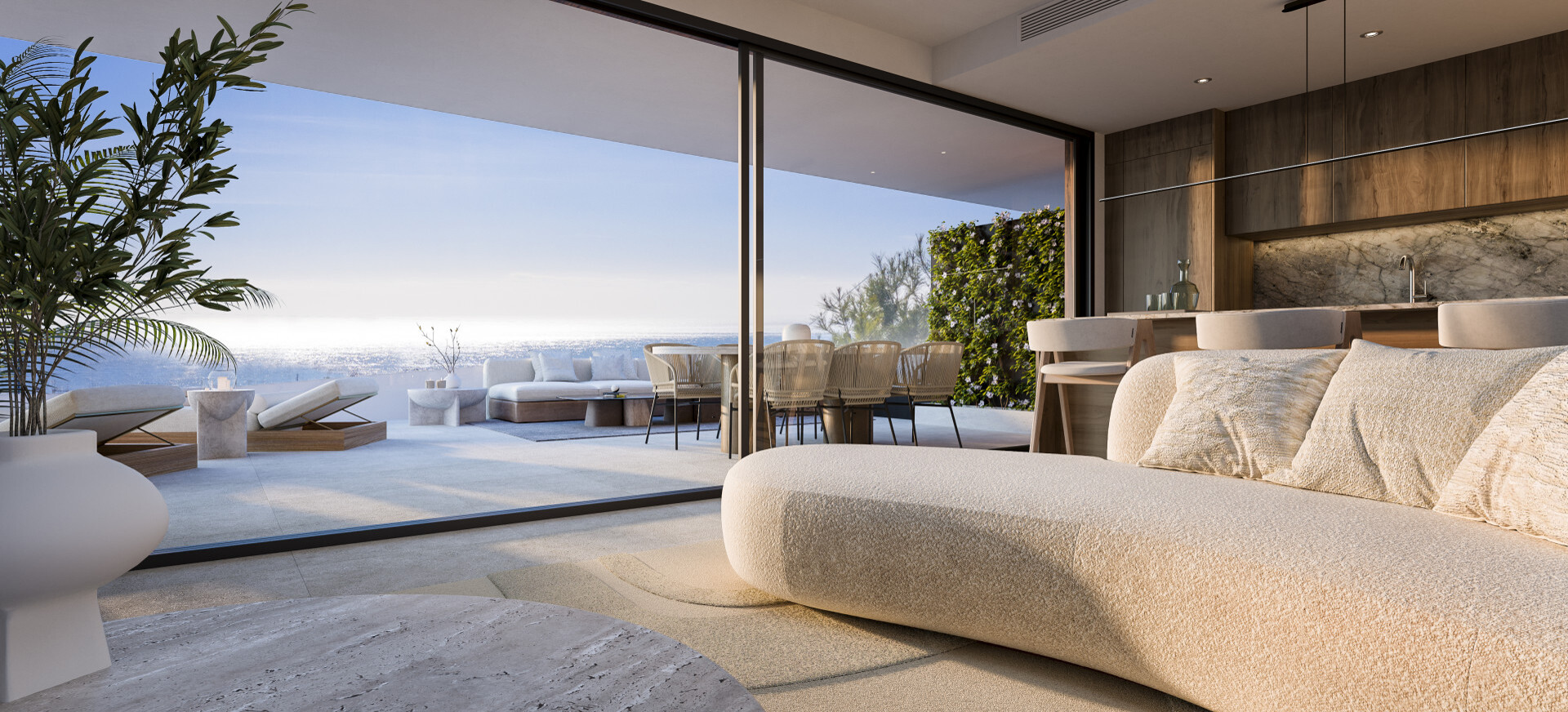 Exclusief penthouse met groot terras en uitzicht op zee