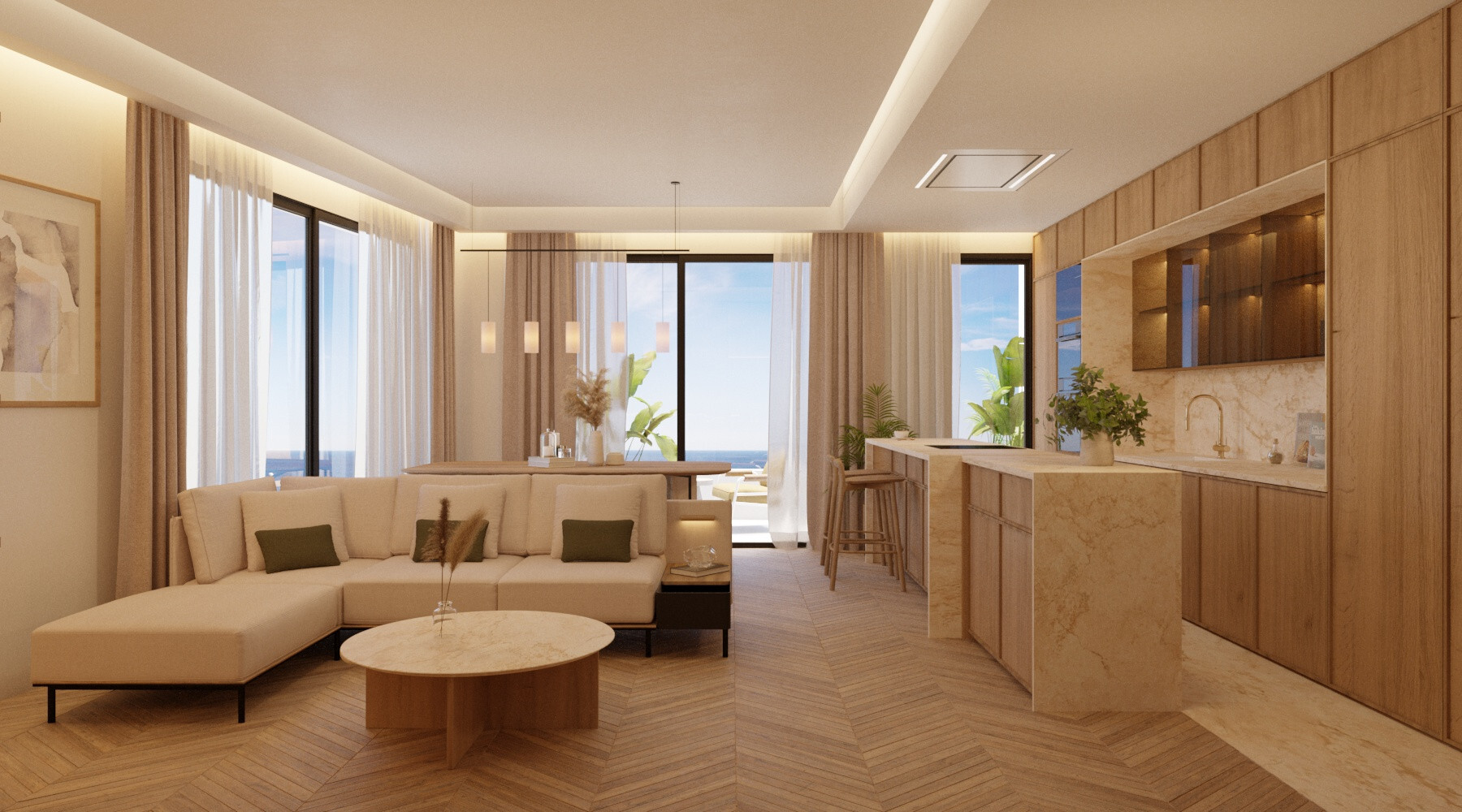 Luxe appartement in een toren met een uniek ontwerp aan zee, aan de ‘Gouden Mijl’ van Málaga