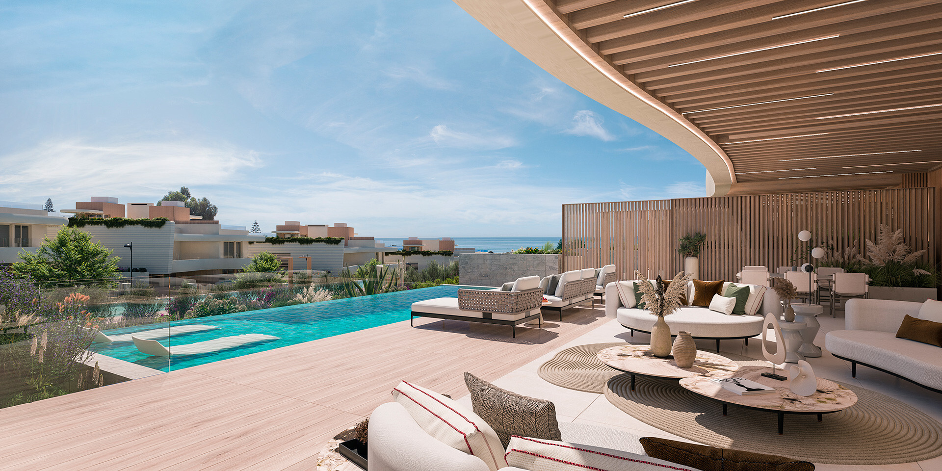 Nieuw gebouwd duplex penthouse appartement aan het strand met privé zwembad in Alicate beach