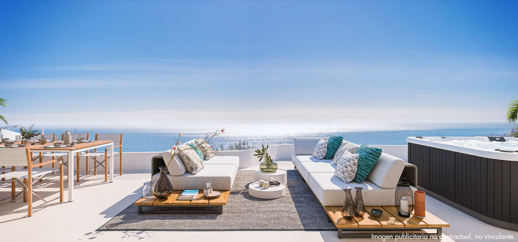 Sky villa met zeezicht in een prestigieus complex met beveiliging