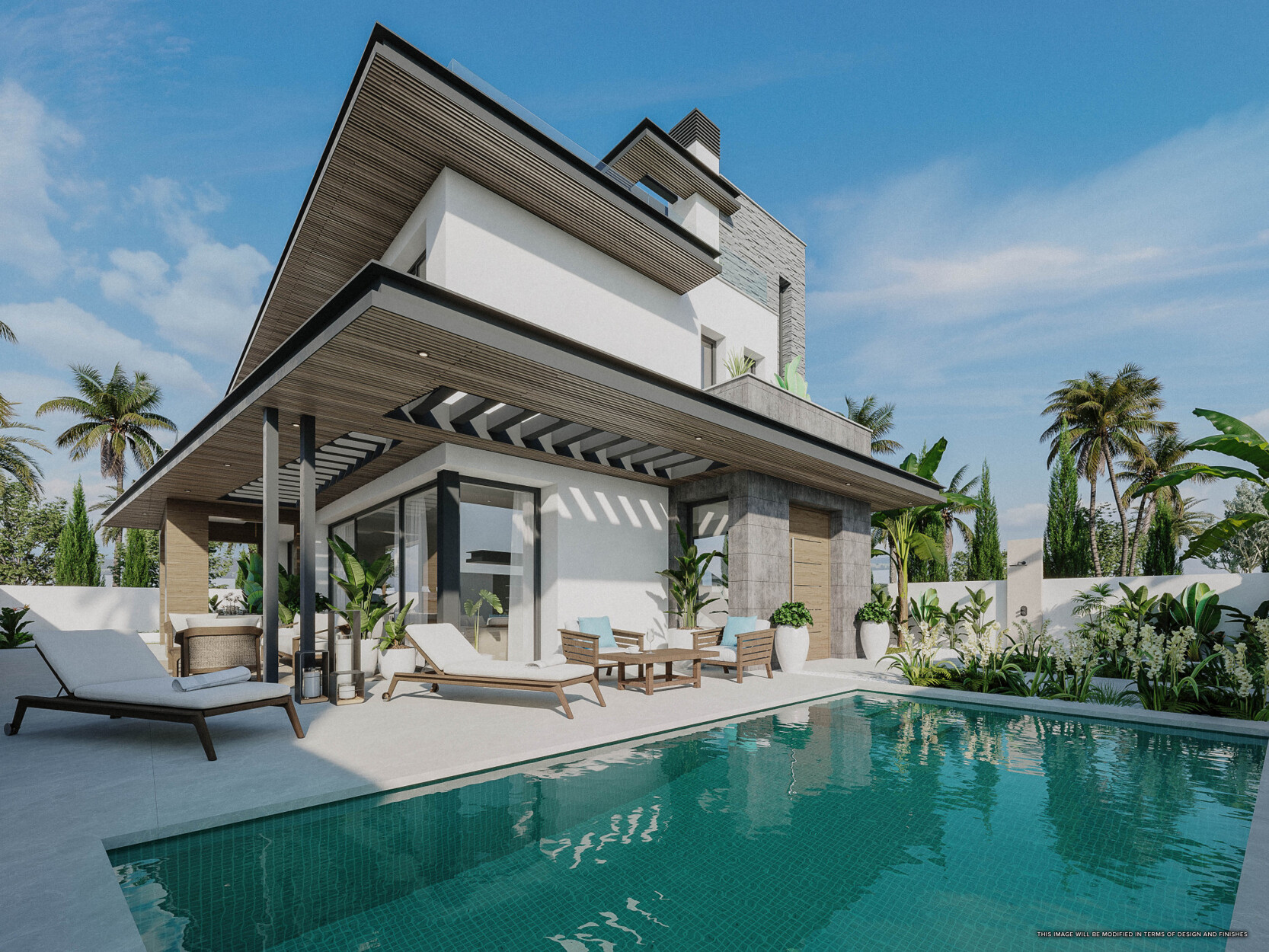 Prachtige villa met solarium op het dak
