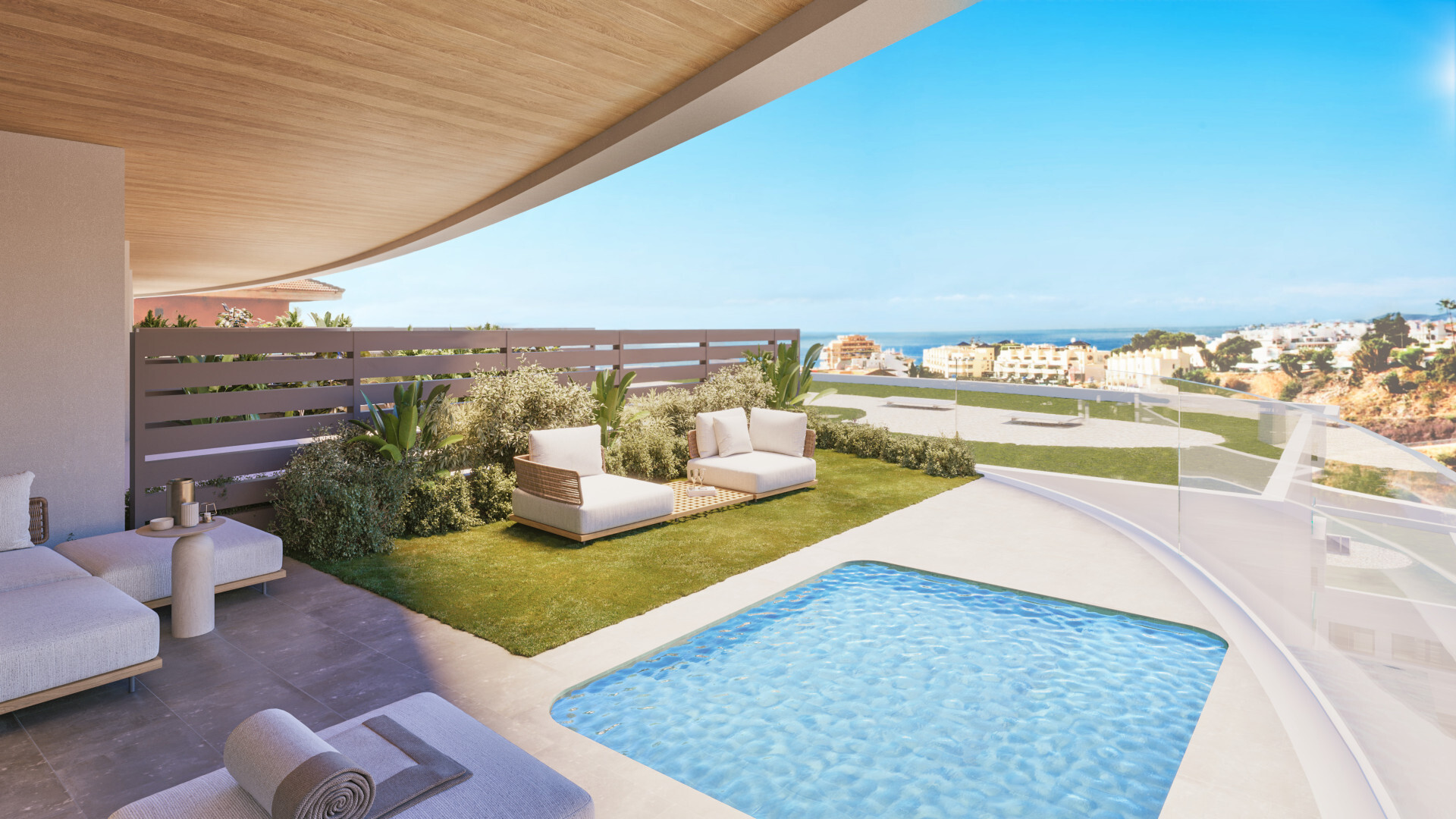 Verfijnde rijwoning met spectaculaire uitzichten in een prestigieus complex in El Higuerón
