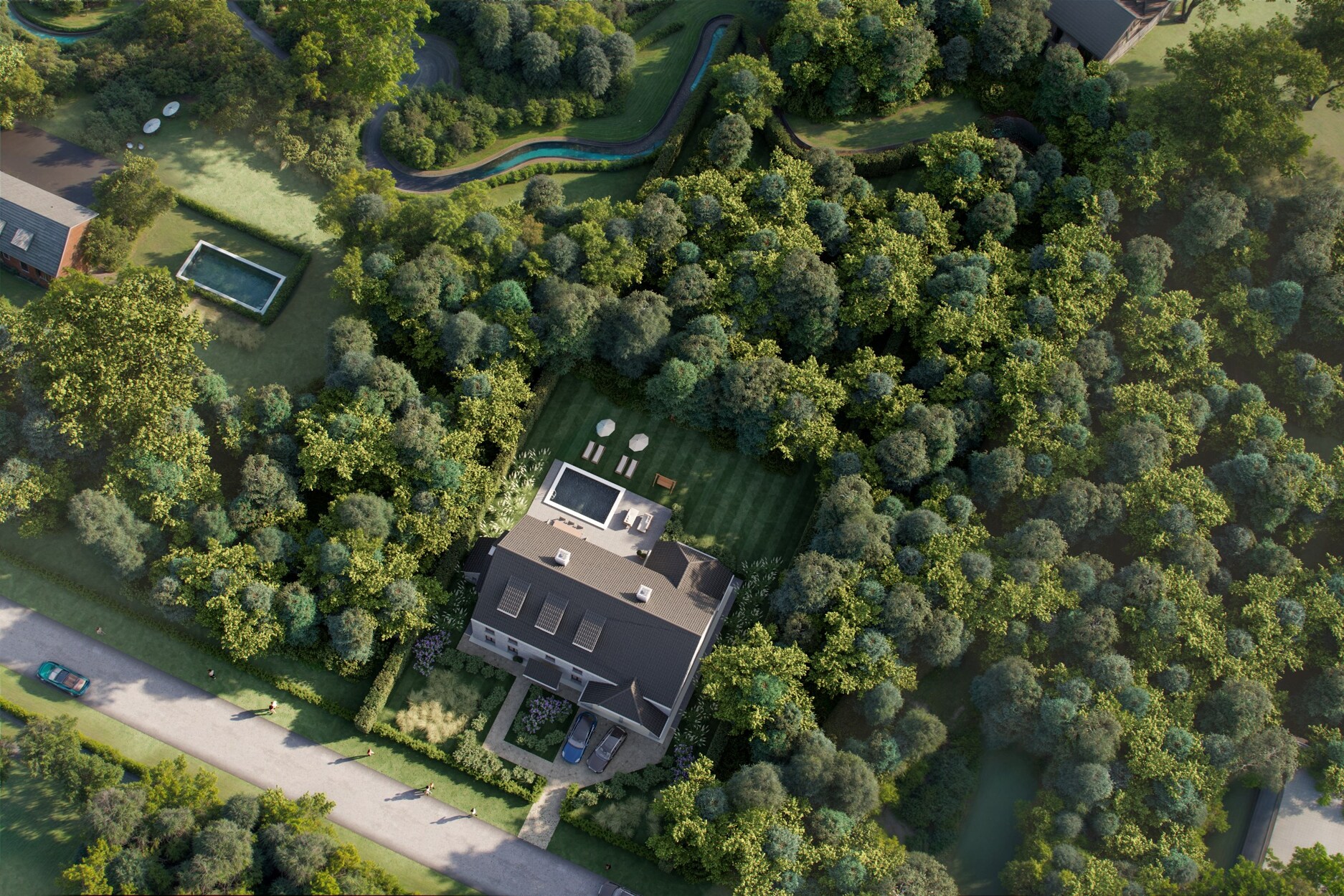 Uitzonderlijk goed gelegen bouwgrond van 2.404m² met ruime bebouwingsmogelijkheden.