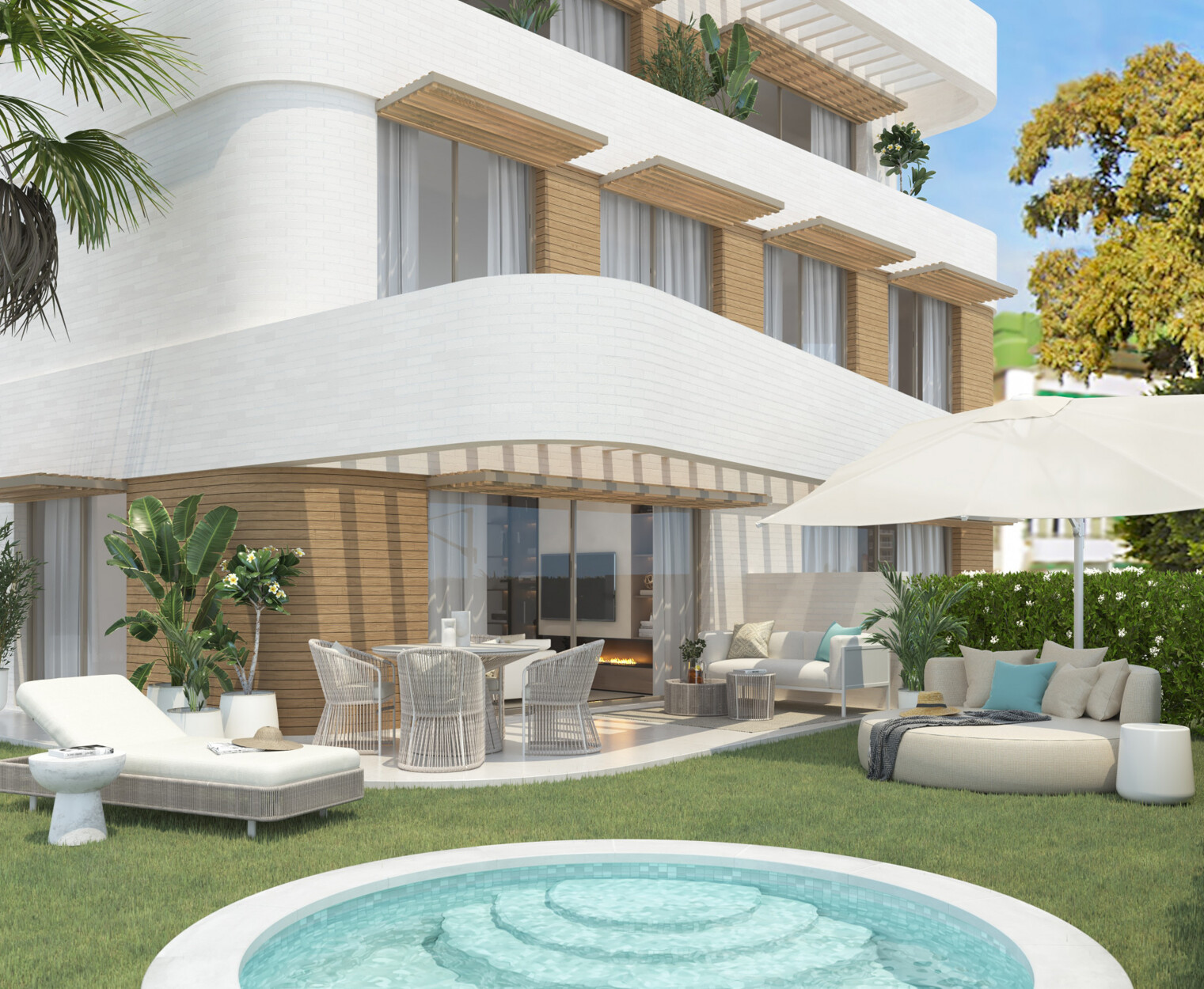 Exclusief triplex aan het strand