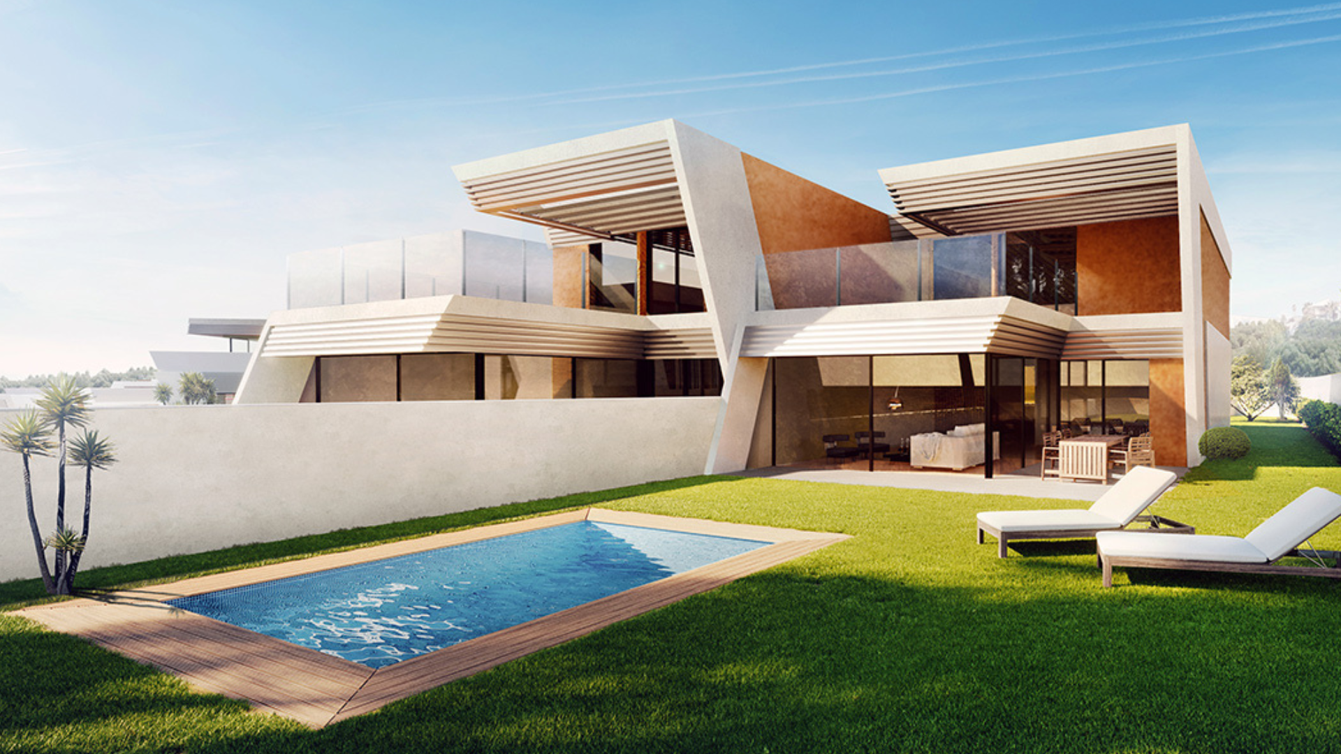 Exclusief modern design herenhuis vlakbij de golf en de zee