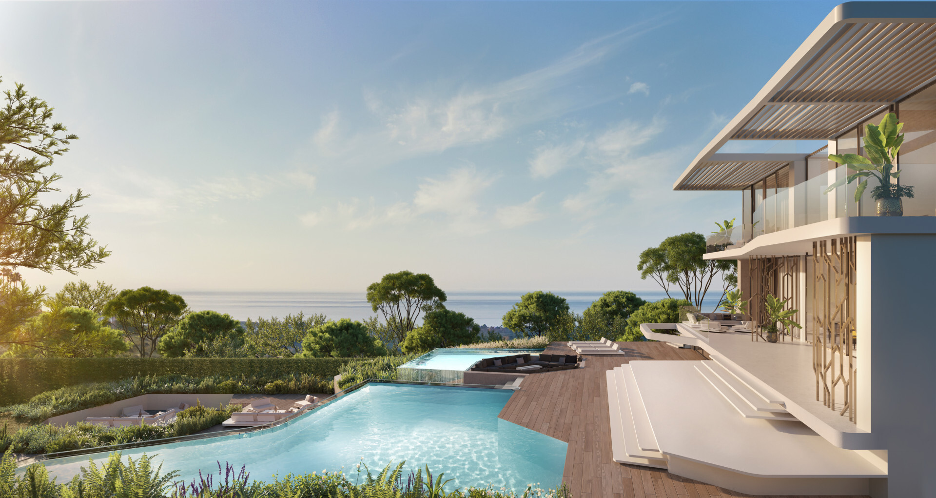 Vooruitstrevende luxe villa in Benahavís met Lamborghini-esthetiek en een panoramisch uitzicht op zee