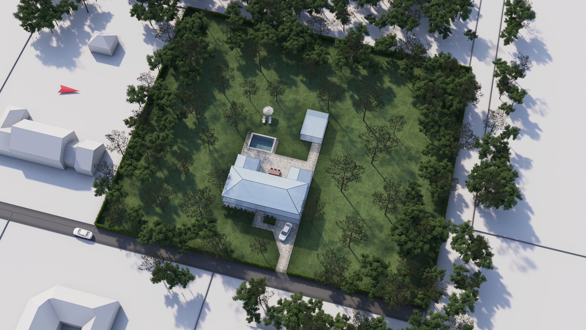 Ruim perceel bouwgrond van 1.863 m² voor open bebouwing