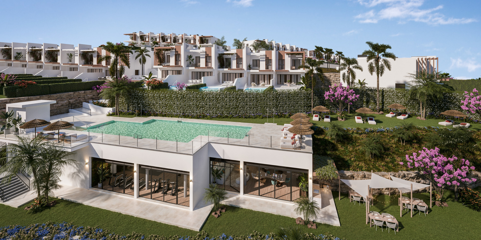 Townhouse met zwembad naast de golfbaan El Chaparral