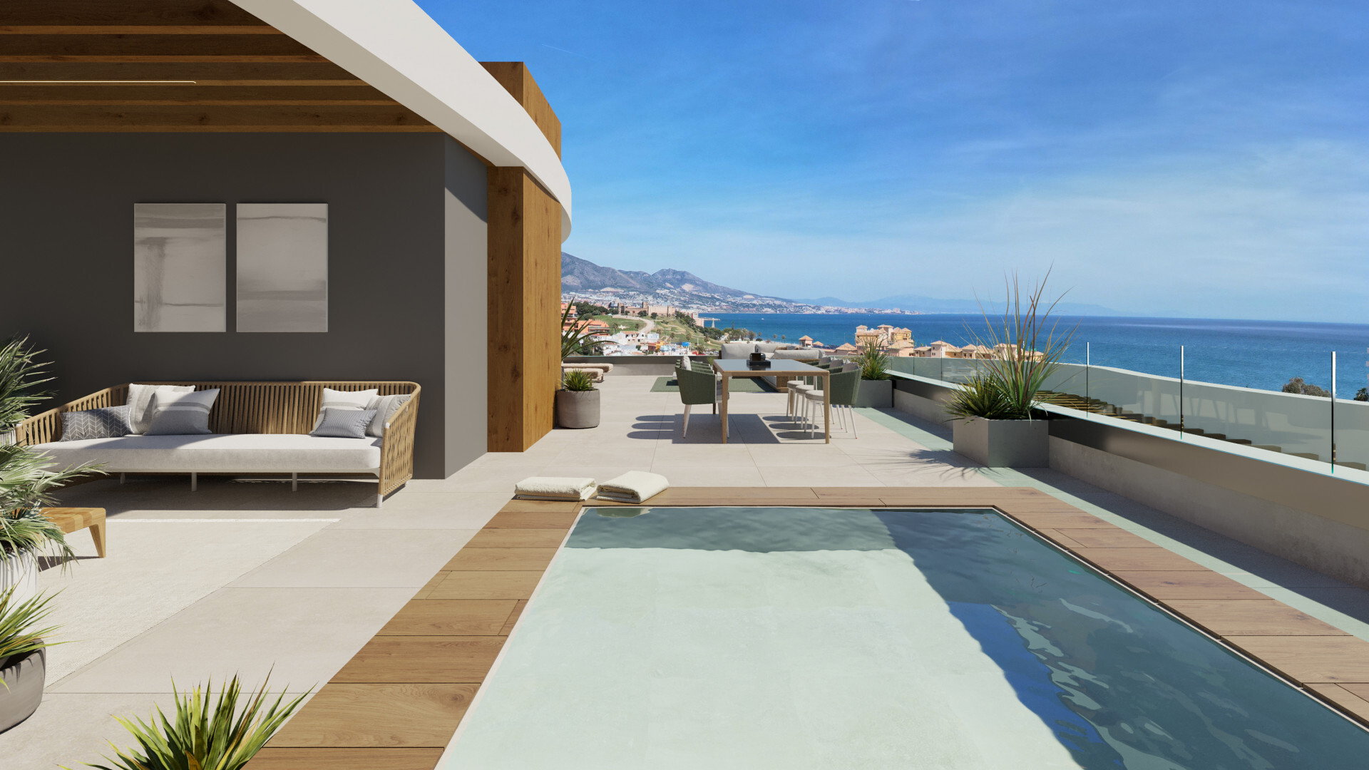 Penthouse met spectaculair terras met panoramisch zeezicht