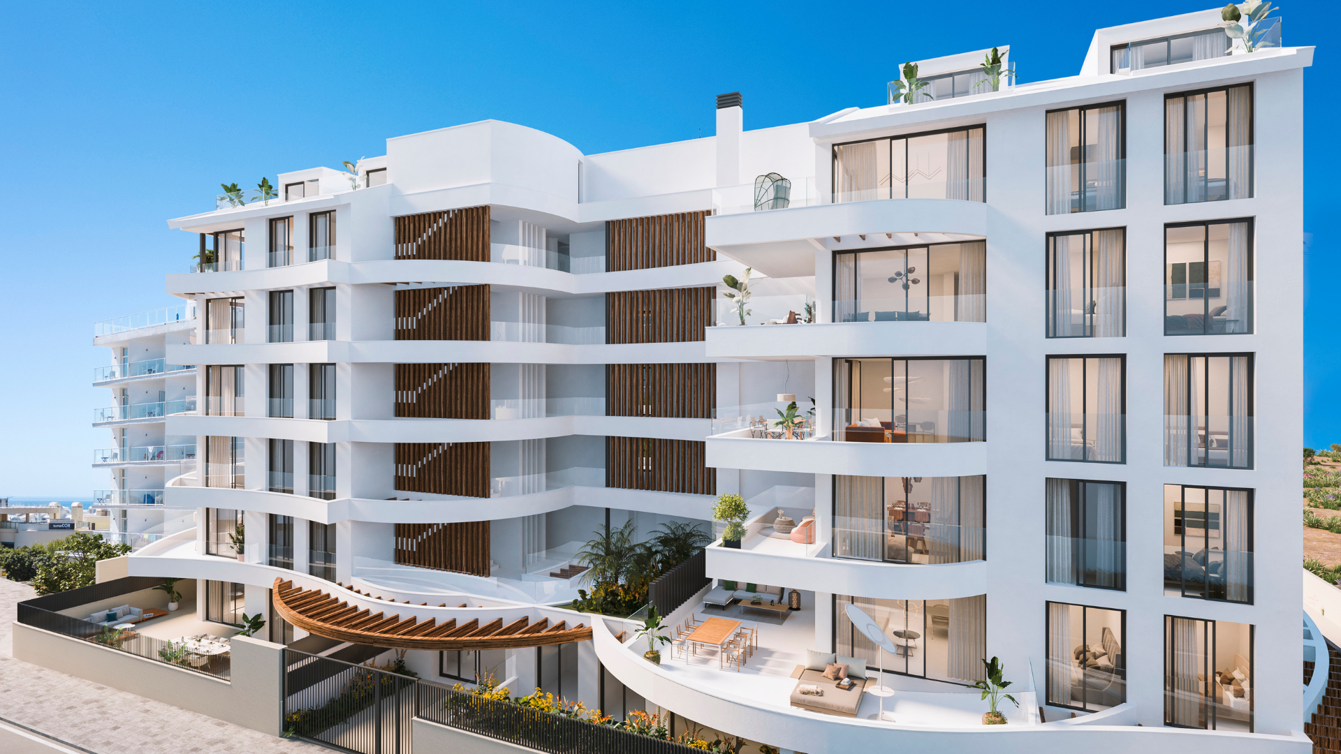 Modern penthouse met frontaal zeezicht naast Puerto Marina