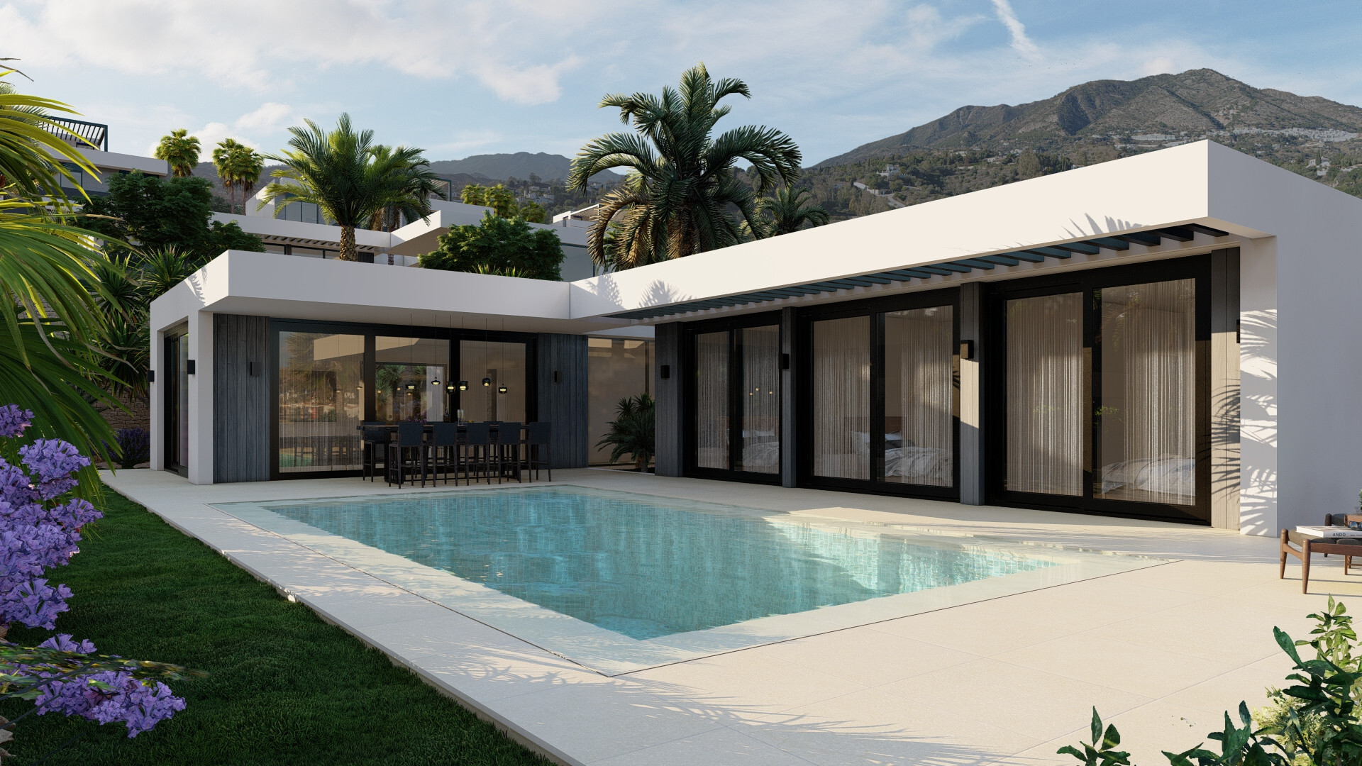 Hedendaagse villa met spectaculaire uitzichten in het karakteristieke Andalusische dorp Mijas