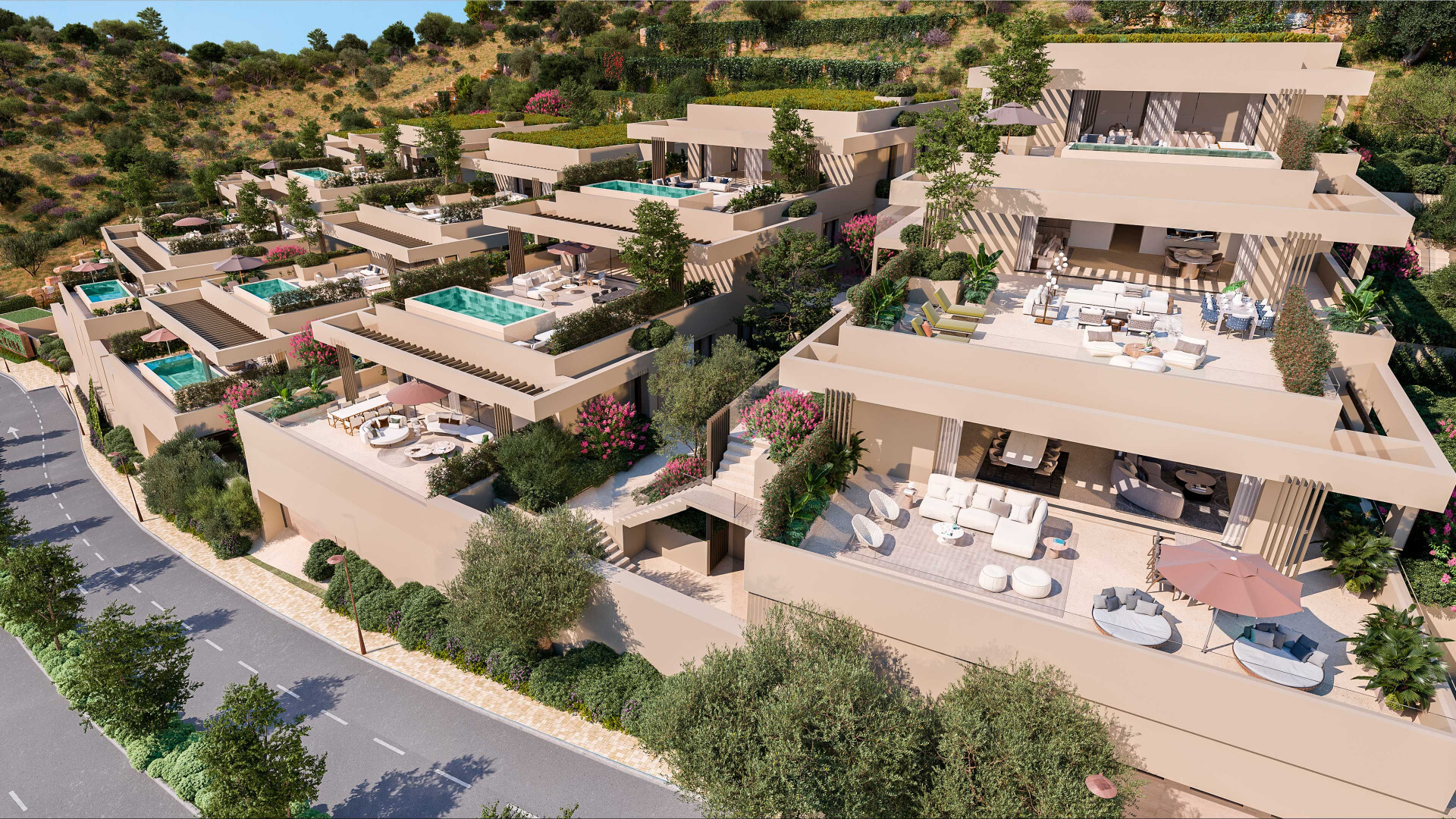 Sky villa op één verdieping in een prestigieuze gemeenschap met ongeëvenaarde uitzichten in Benahavís