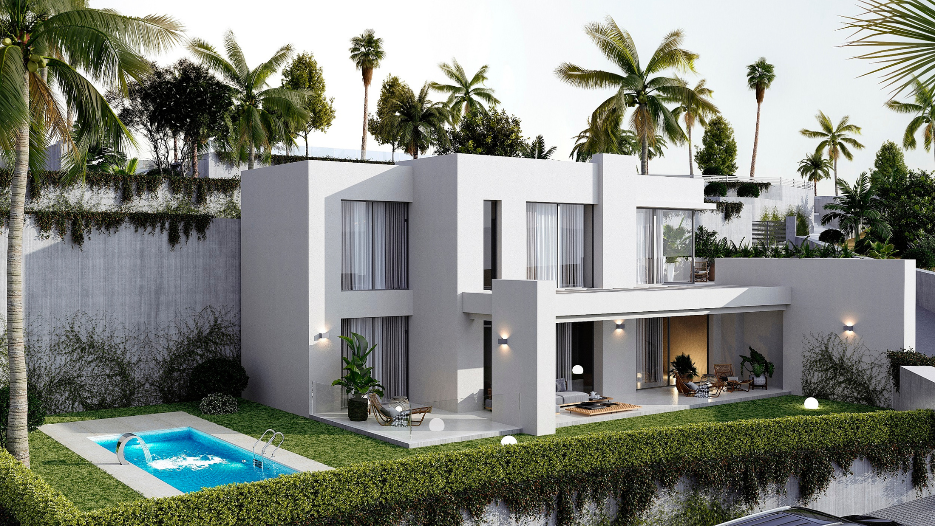 Moderne villa met panoramisch zeezicht en een zwembad in Mijas Pueblo