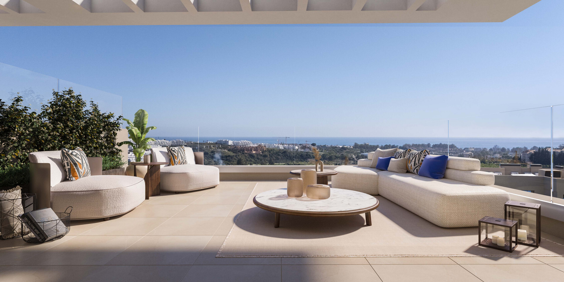 Schitterend nieuw gebouwd penthouse met uitzicht op zee in Estepona