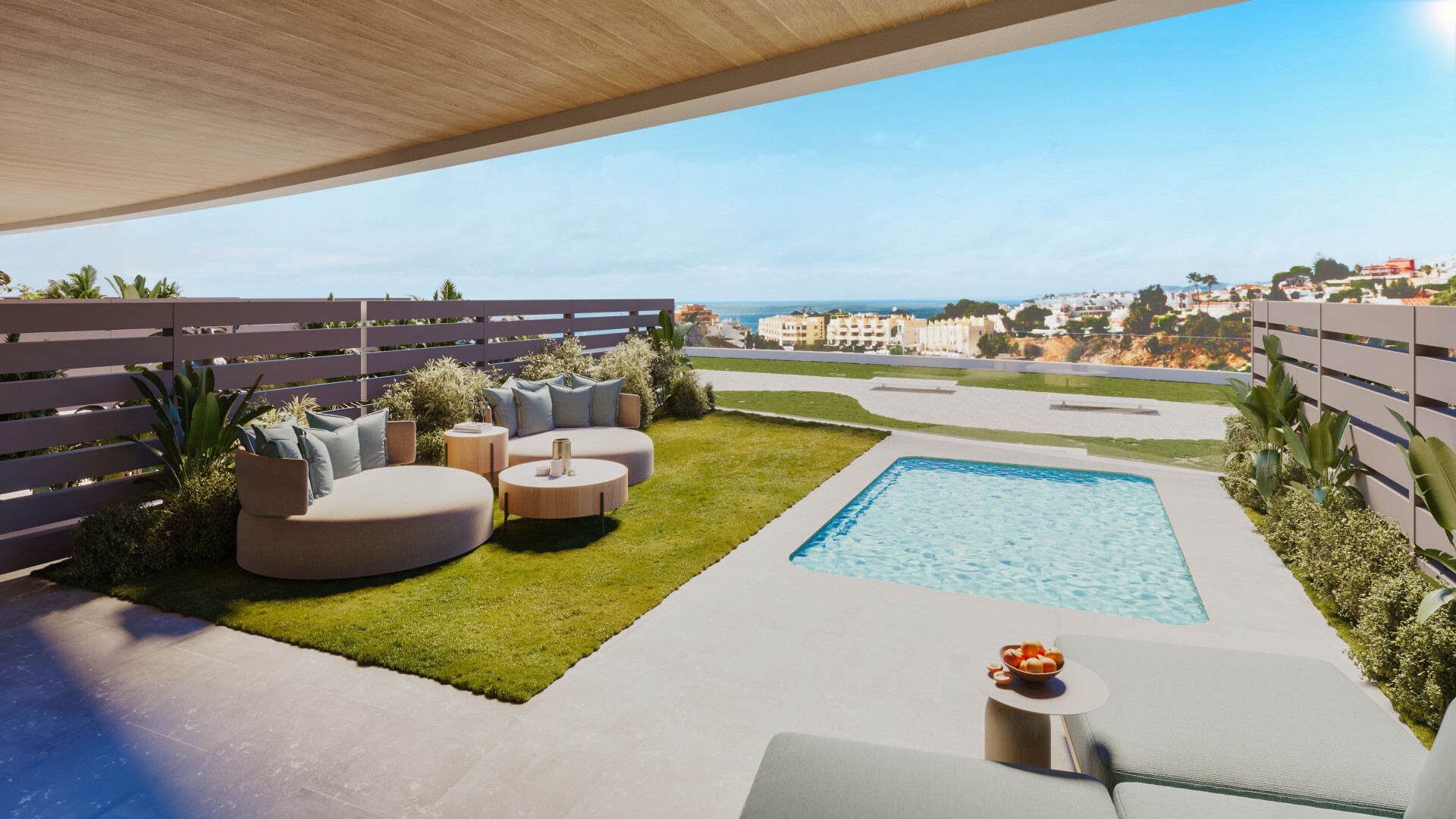 Verfijnde rijwoning met spectaculaire uitzichten in een prestigieus complex in El Higuerón