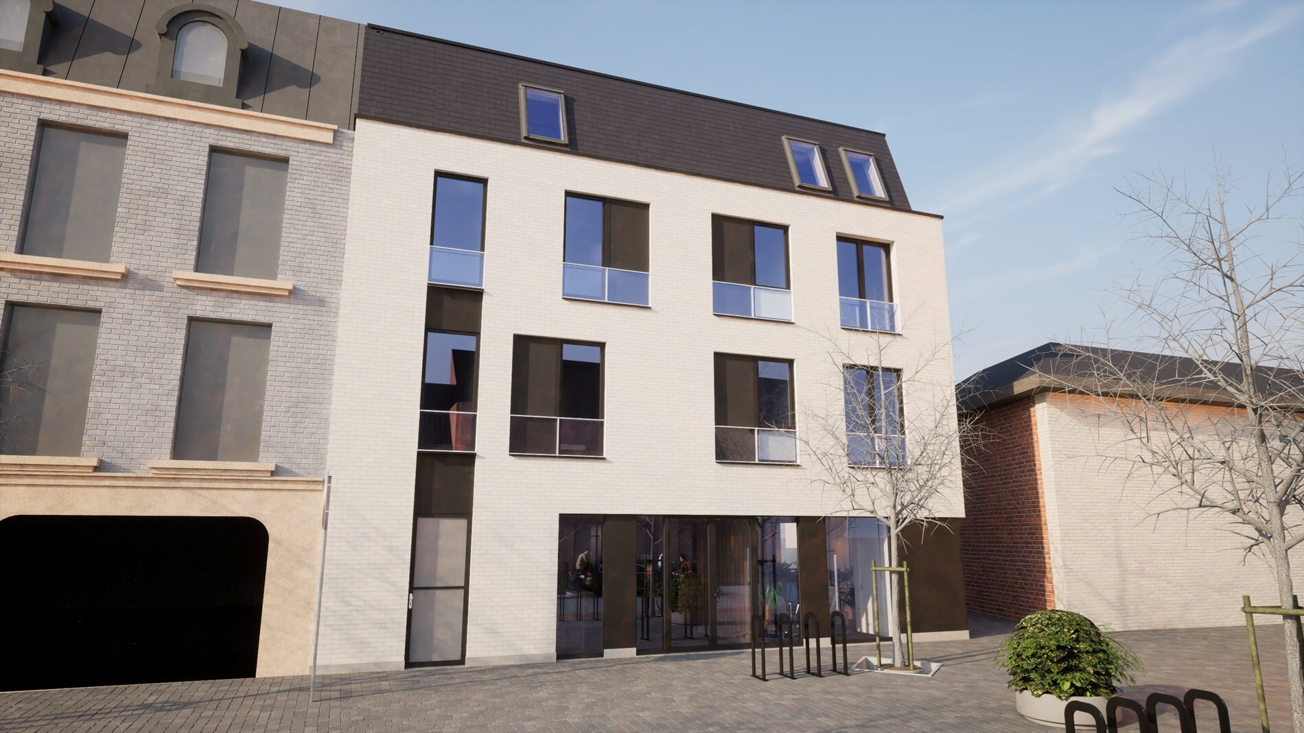 Appartement (1ste v) met 2 slaapkamers en riant zonneterras