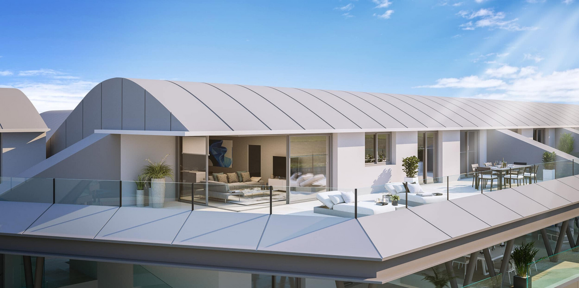 Penthouse met spectaculair uitzicht op zee, dicht bij het strand