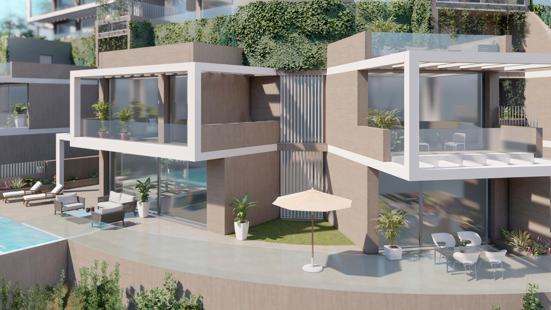 Sky villa met spectaculair uitzicht op zee