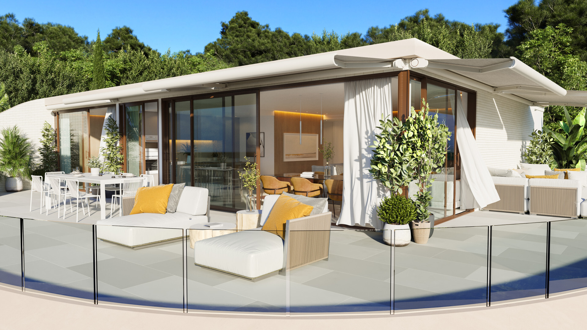 Penthouse met zeezicht in een beveiligd complex in El Higuerón