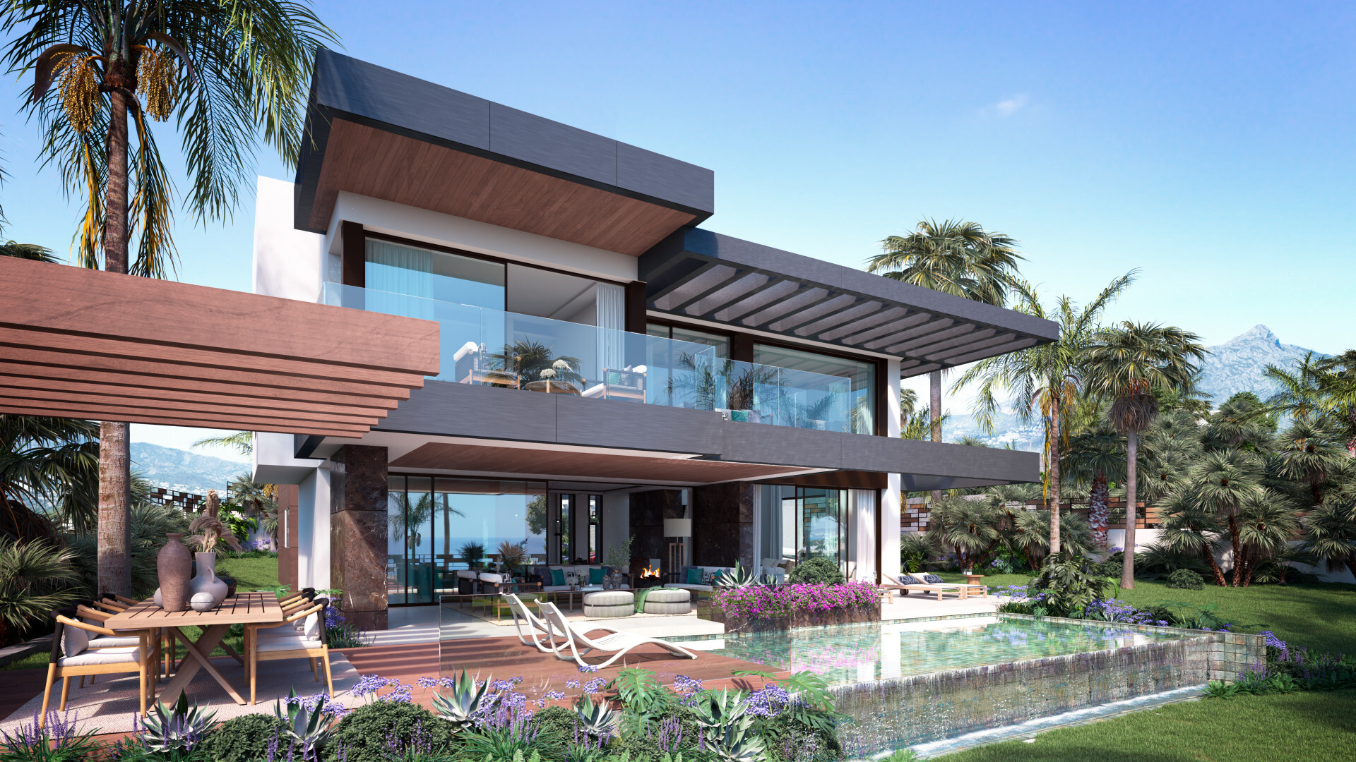 Prachtig villaproject met adembenemend panoramisch uitzicht in een gesloten urbanisatie, Nueva Andalucia