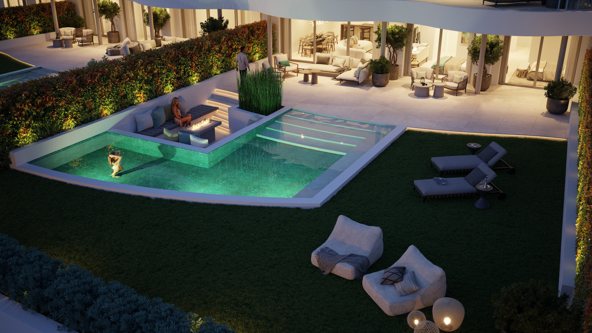 Luxueus appartement met privézwembad en tuin in gesloten gemeenschap in Benahavís