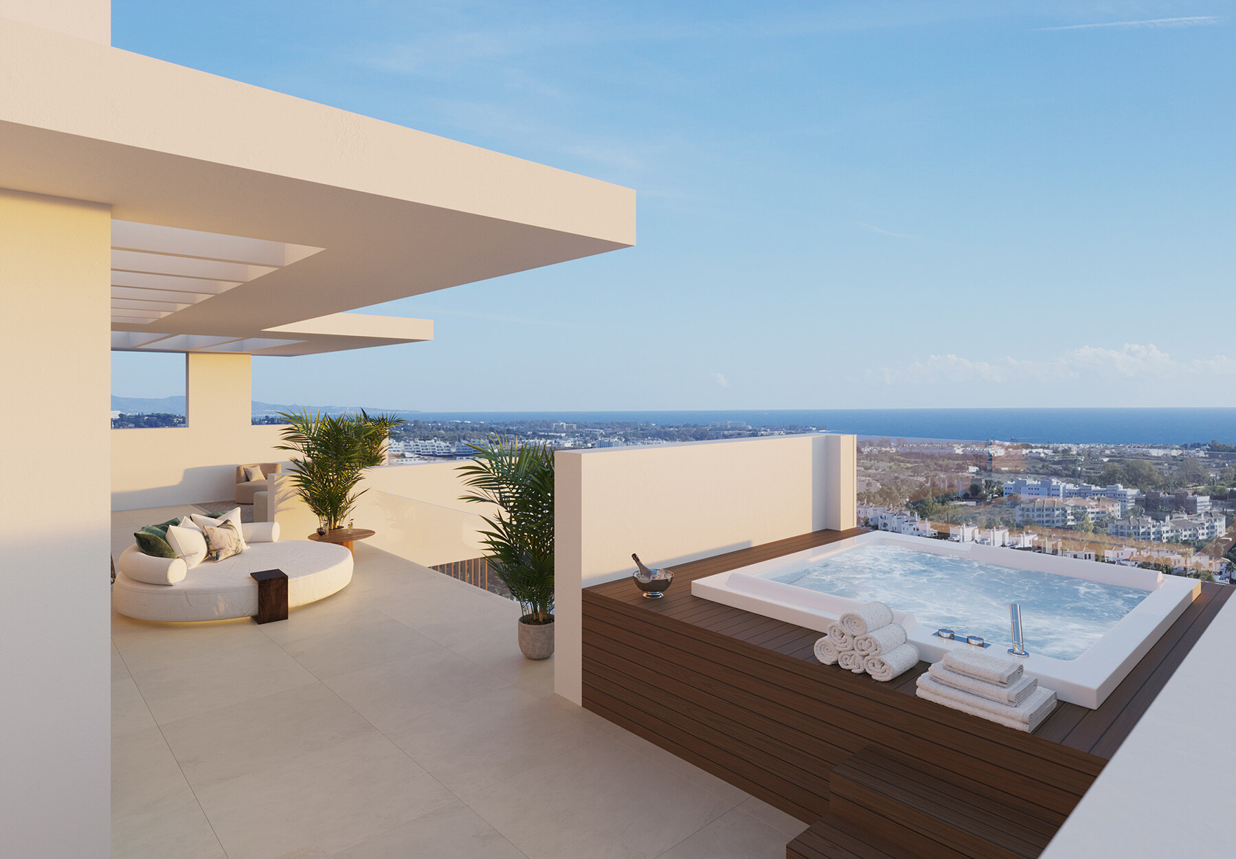 Prachtige nieuwe off-plan villa met panoramisch uitzicht op zee in Estepona's New Golden Mile
