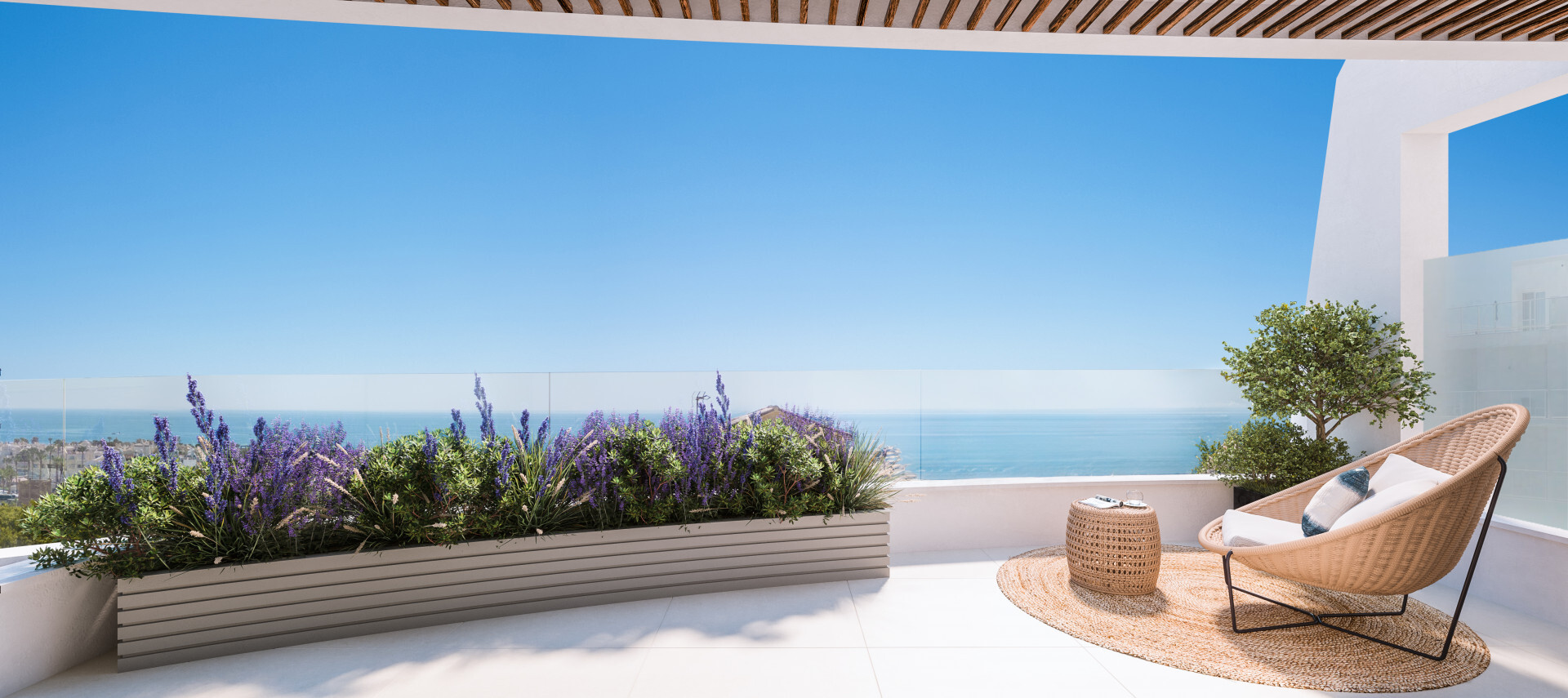 Modern penthouse met frontaal zeezicht naast Puerto Marina, Benalmádena, Málaga