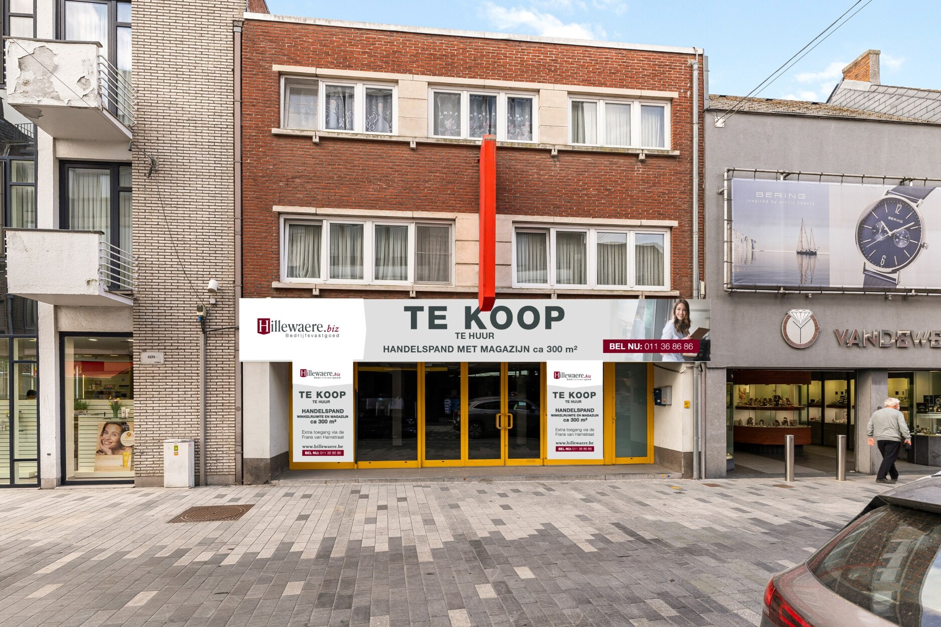 Ruim handelspand met magazijn, ca. 300m² in Lommel
