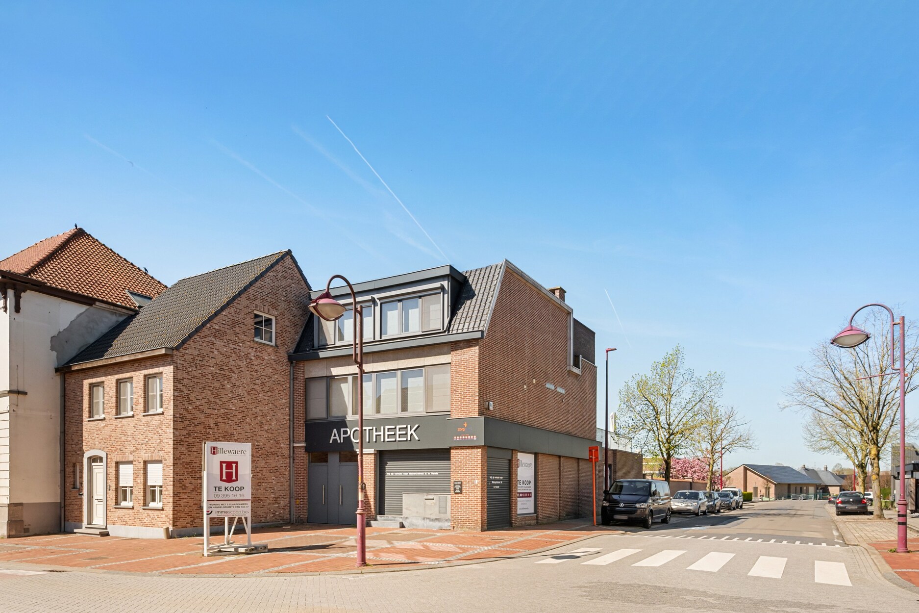 Woning met handelspand, tuin en groot terras