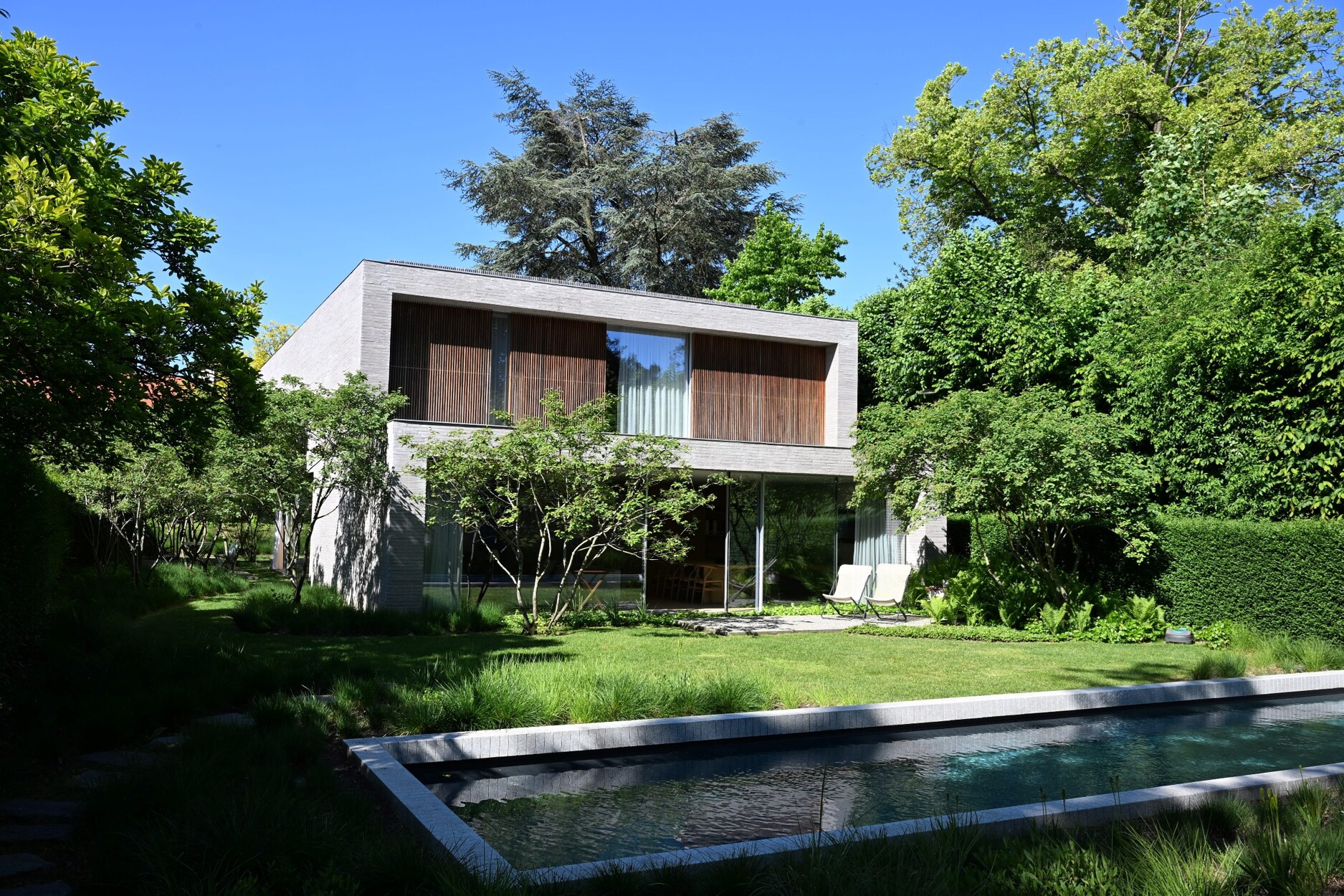 Sint-Pieters-Woluwe - Architecturale villa met tuin en zwembad