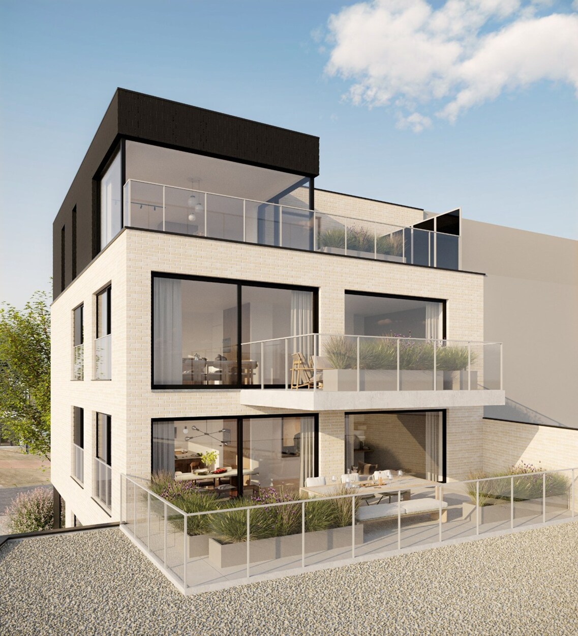 Appartement (2de v) met 2 slaapkamers en zuidterras