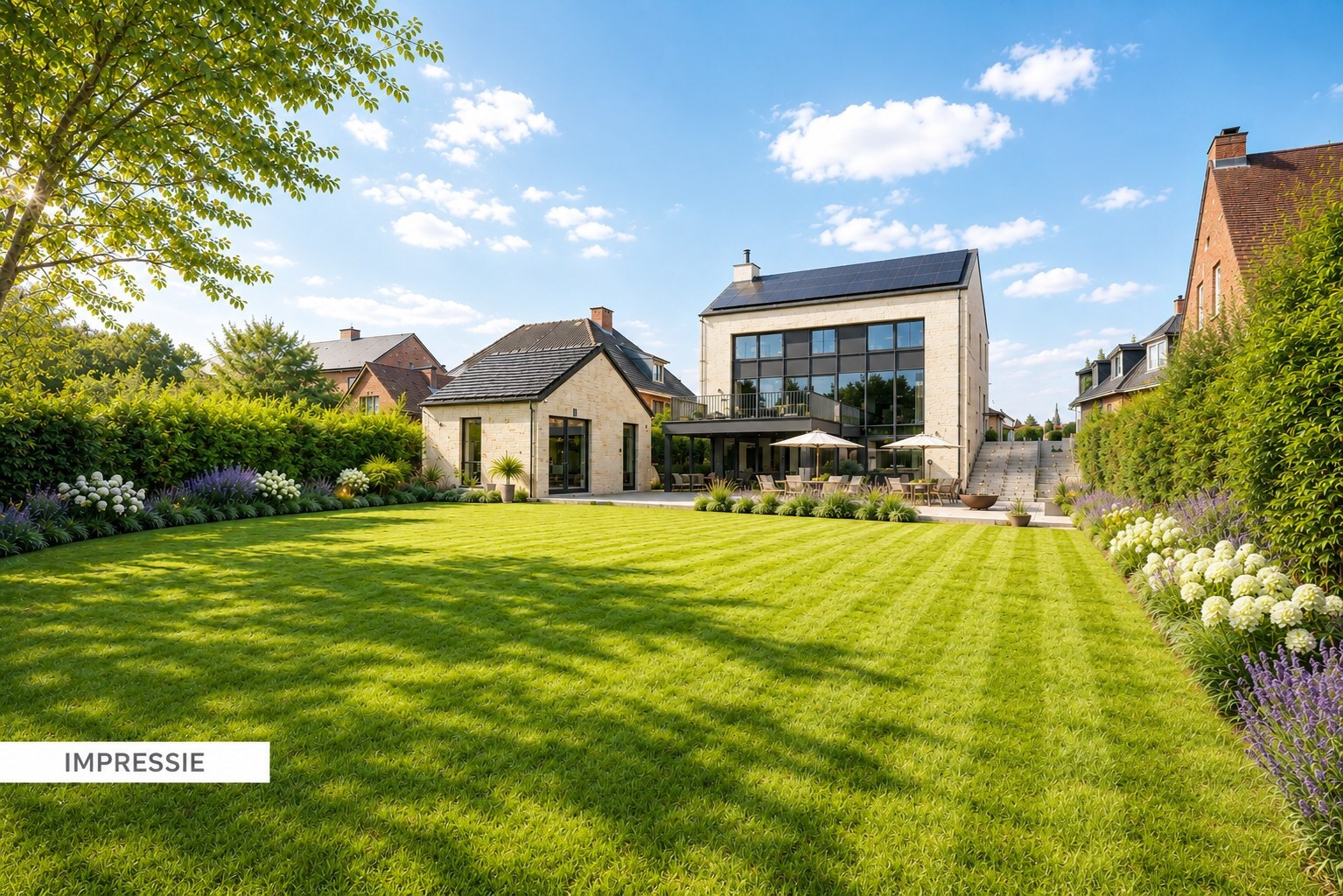 Exclusieve, ruimtelijke woning van 468m² met uitzonderlijk comfort en weids zicht op een terrein van 3947m² te Bekkevoort.