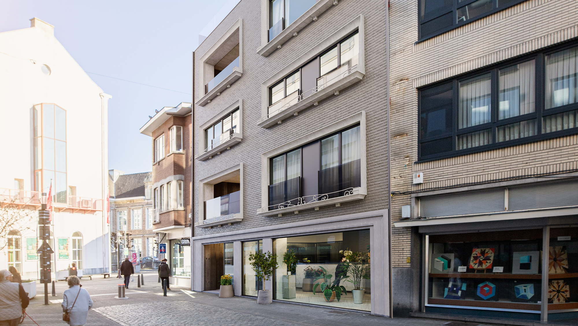 Residentie Maastrichterstraat: 3 BEN-appartementen en handelsruimte in centrum Hasselt