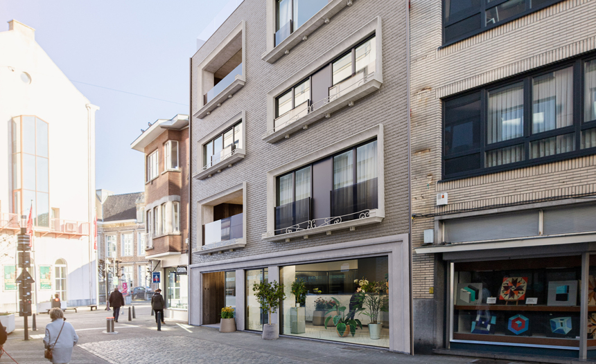 Residentie Maastrichterstraat: 3 BEN-appartementen en handelsruimte in centrum Hasselt